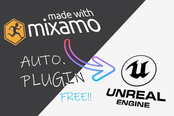 promo image for mixamo to unreal engine 3ds max script